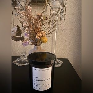 Makers of wax goods. Sandalwood Musk candle.